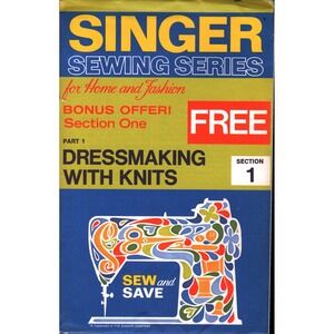 Vintage Singer Sewing Series Section 1 Dressmaking With Knit Booklet Retro Guide